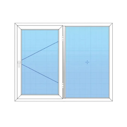 پنجره آلومینیومی دو لنگه دو حالته آکرول