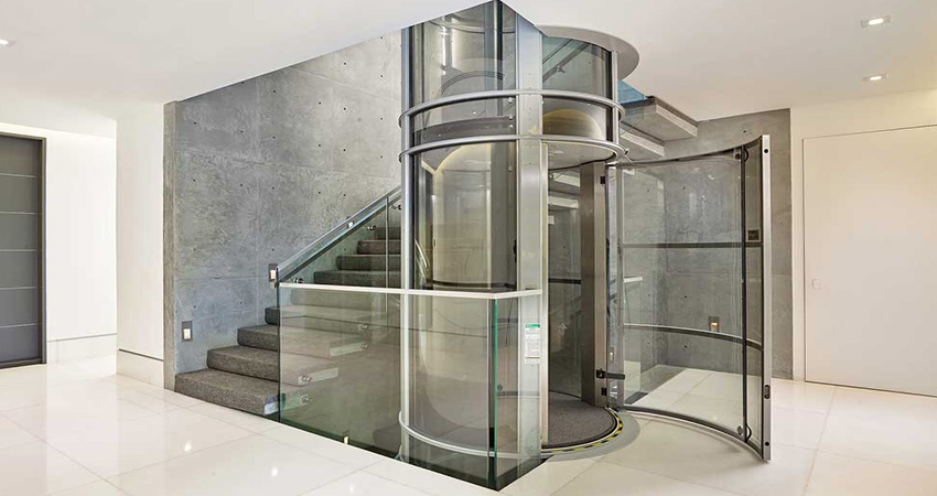 نمونه پلان آسانسور شیشه ای
